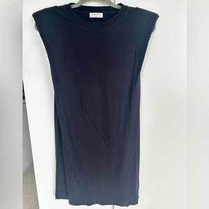 Babaton Black Shoulder Pad Mini Dress